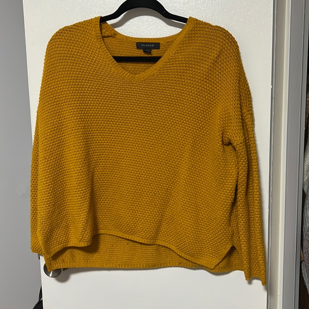Primark oversized mustard sweater
